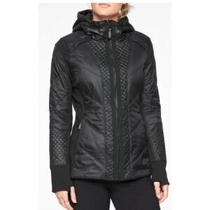 ATHLETA | Rock Ridge Primaloft Hooded Full Zip Jacket Black Small